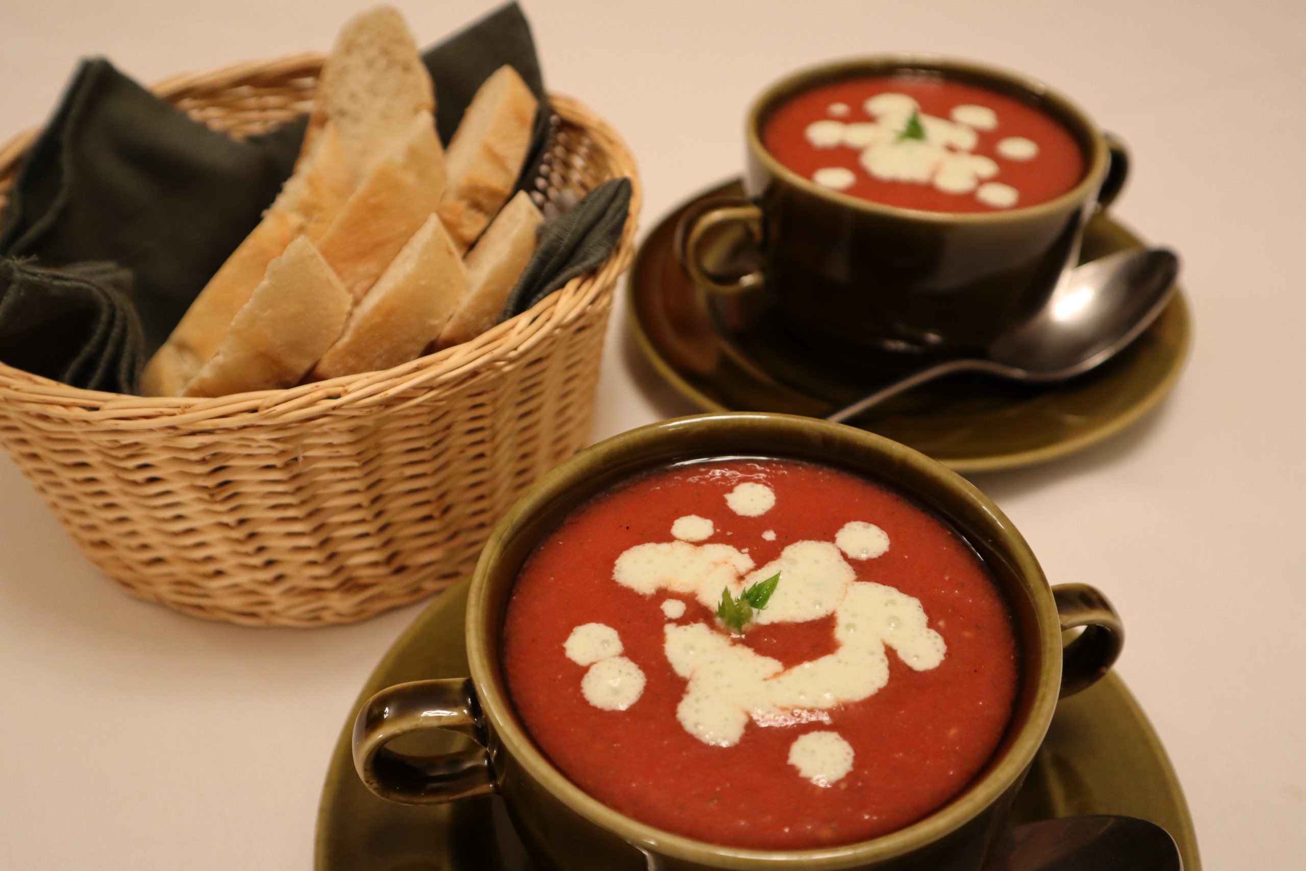 shots de soupe gaspacho